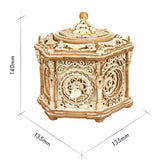 Robotime Rokr Music Box 3D Wooden Puzzle Game Assembly Model Building Kits Toys for Gifts